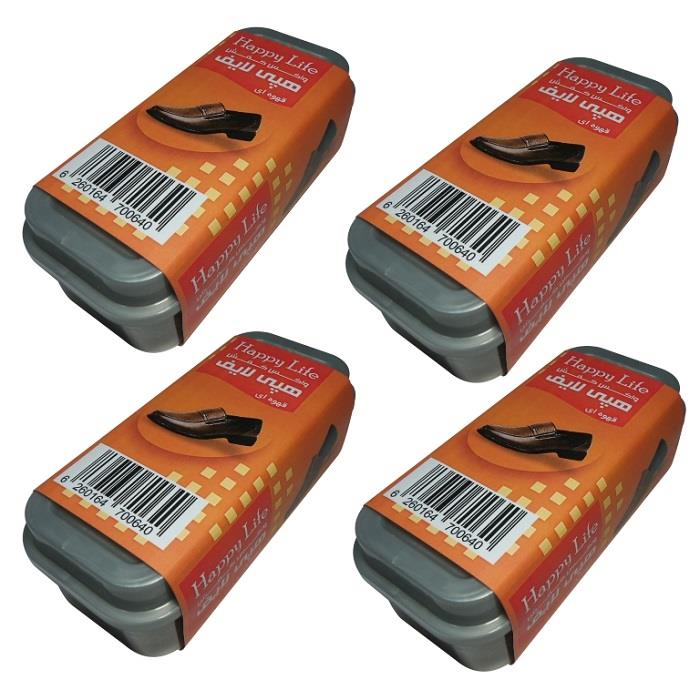 واکس کفش هپی لایف کد G-4 بسته 4 عددی